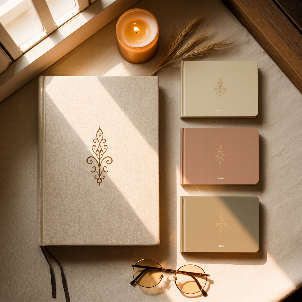 The Complete Legacy Bundle — guided journal plus three bonus guides displayed in a warm, cozy flat-lay